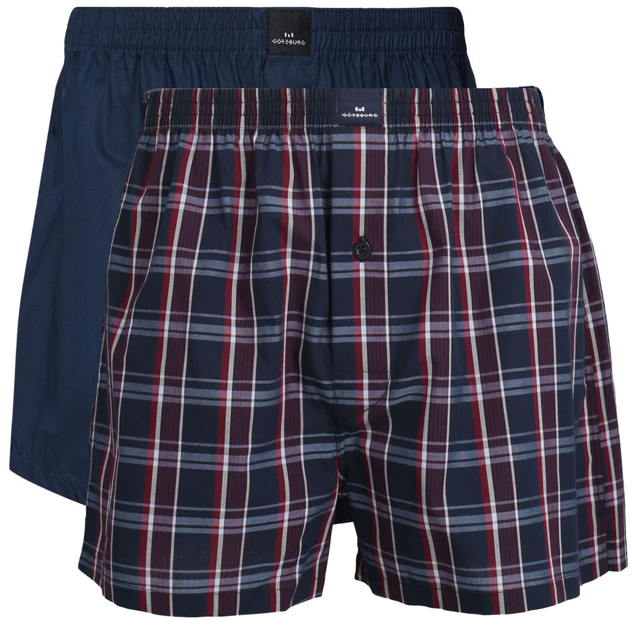 Gotzburg Boxers Clubhouse 2-pack geruit rood-blauw afbeelding 1
